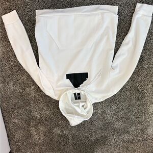 Adidas White Hoodie with Black Logo